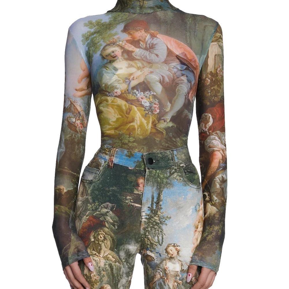 Current Mood Artistic Print Blouse